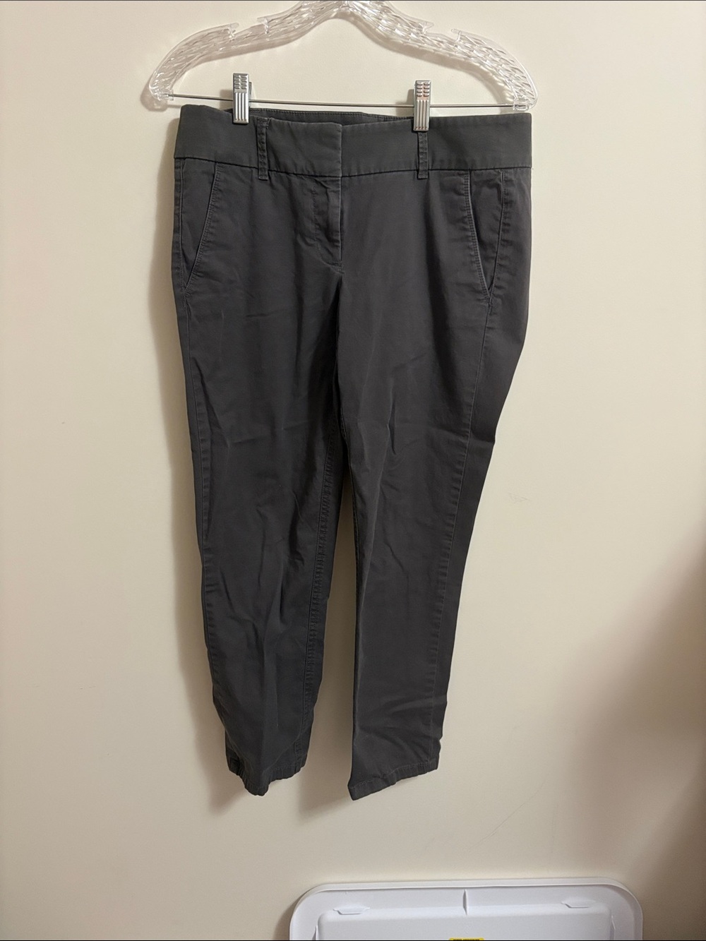 LOFT Cropped Ankle Pants in Charcoal Gray